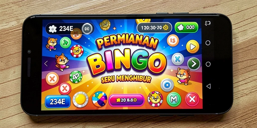Screenshot utama 234E menampilkan gameplay Bingo yang seru.