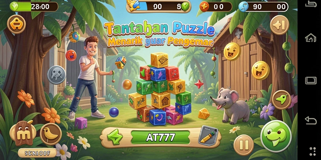 Screenshot AT777 menampilkan gameplay seru dengan tantangan Puzzle yang menarik.