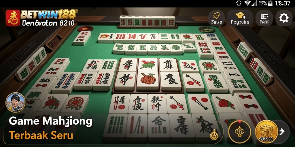 Screenshot gameplay BETWIN188 menampilkan suasana seru permainan Mahjong.
