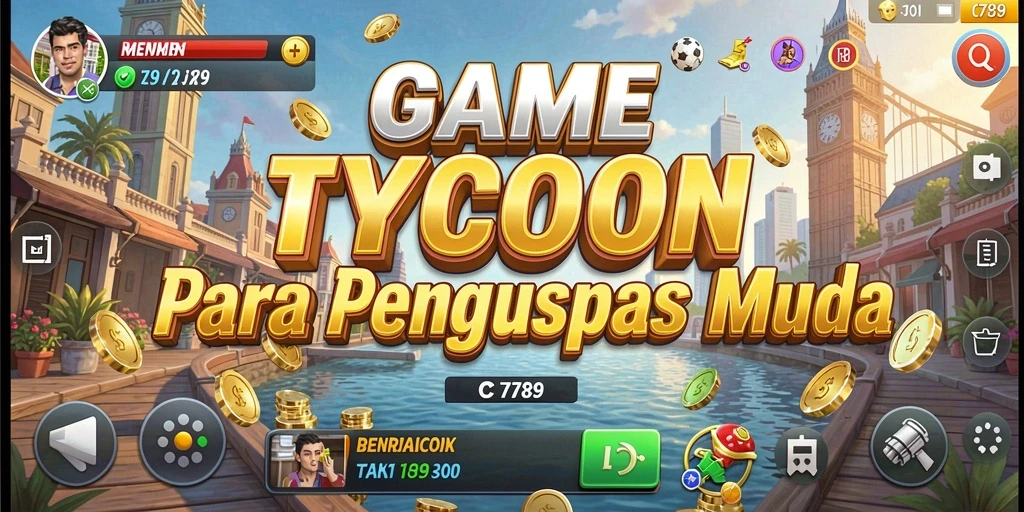 Tampilan gameplay C789 yang menarik dalam membangun kerajaan bisnis.