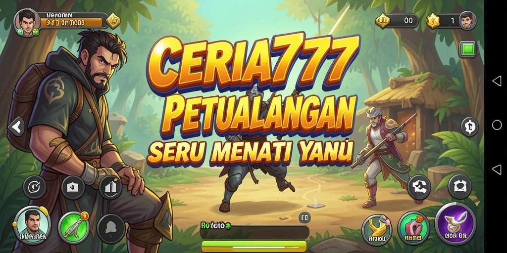 Tangkapan layar CERIA777 menampilkan aksi seru dalam lingkungan petualangan yang menakjubkan.