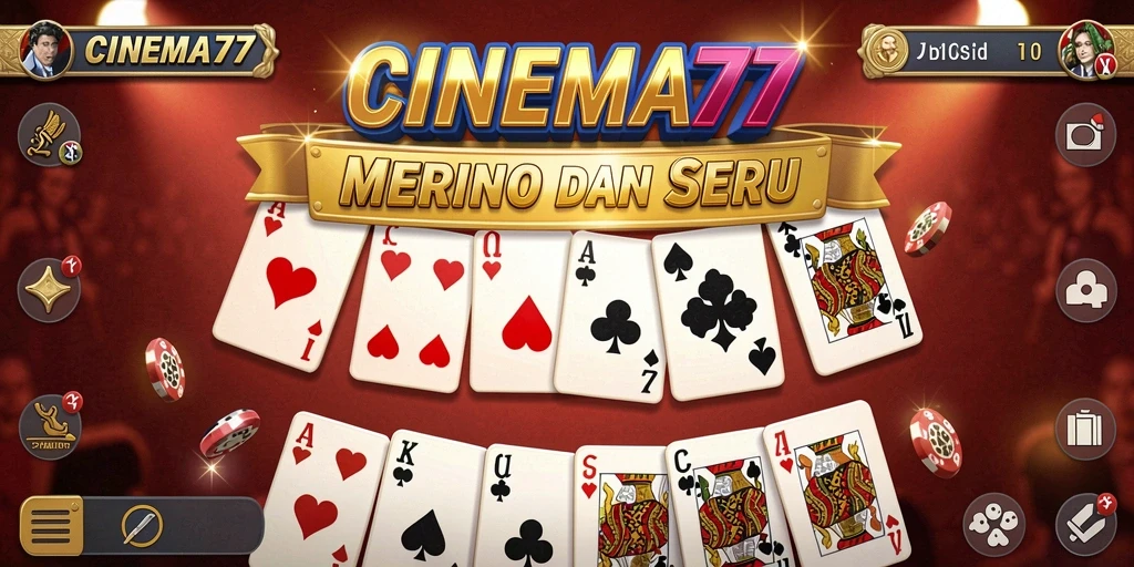 Tampilan gameplay yang menarik dalam CINEMA77 saat bermain Domino.