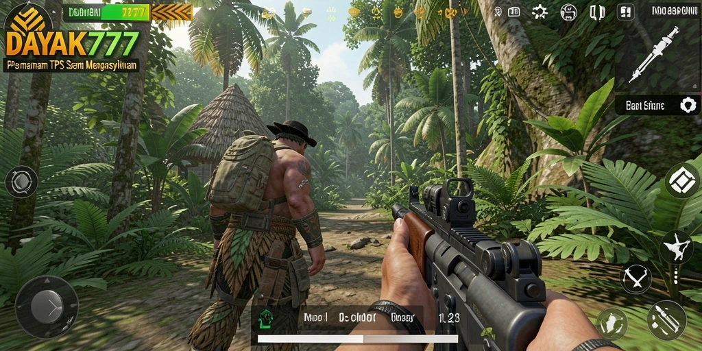 Gameplay seru DAYAK777 dengan aksi tembak-menembak yang mendebarkan.