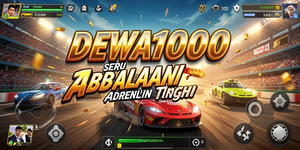 Tampilan gameplay seru di DEWA1000 dengan balapan yang mendebarkan.