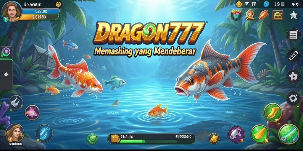 Tampilan gameplay menarik dari permainan memancing DRAGON777.