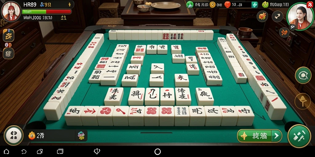 Tampilan gameplay HR89 yang seru dan menantang di Mahjong.