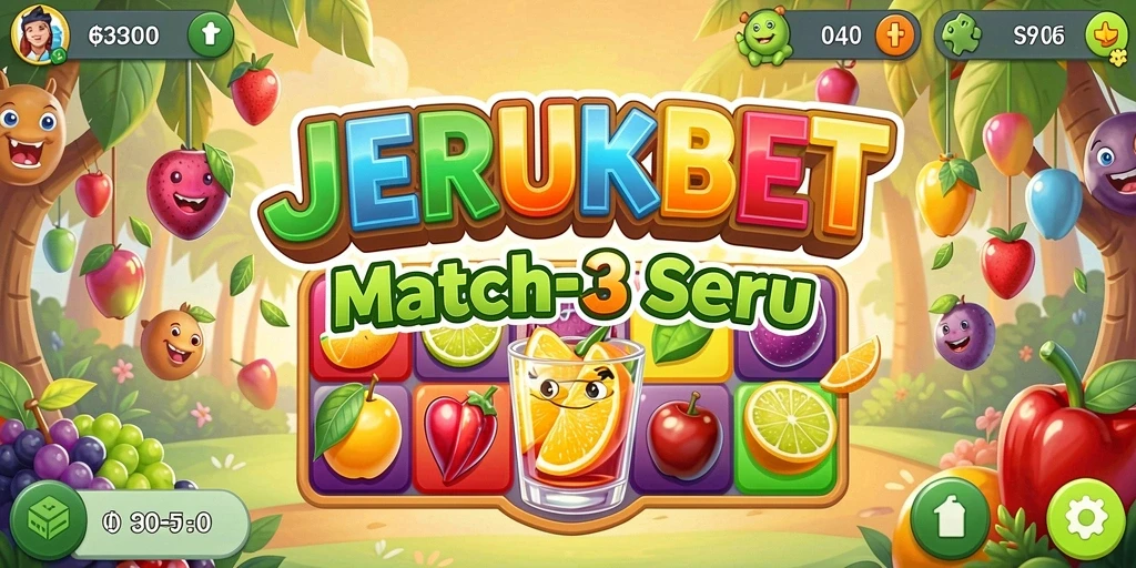 Tampilan gameplay JERUKBET yang seru dan colorful.