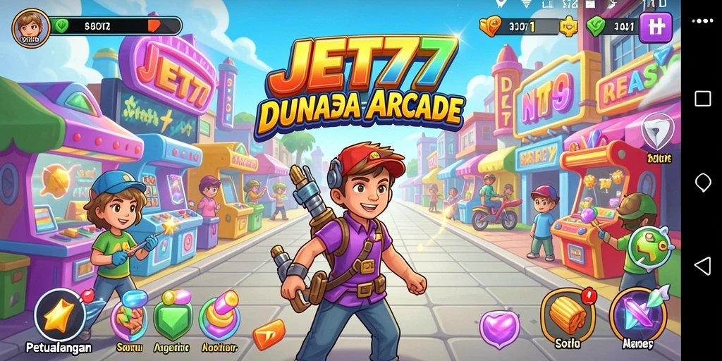 Tampilan screenshot JET77 menampilkan gameplay Arcade yang seru.