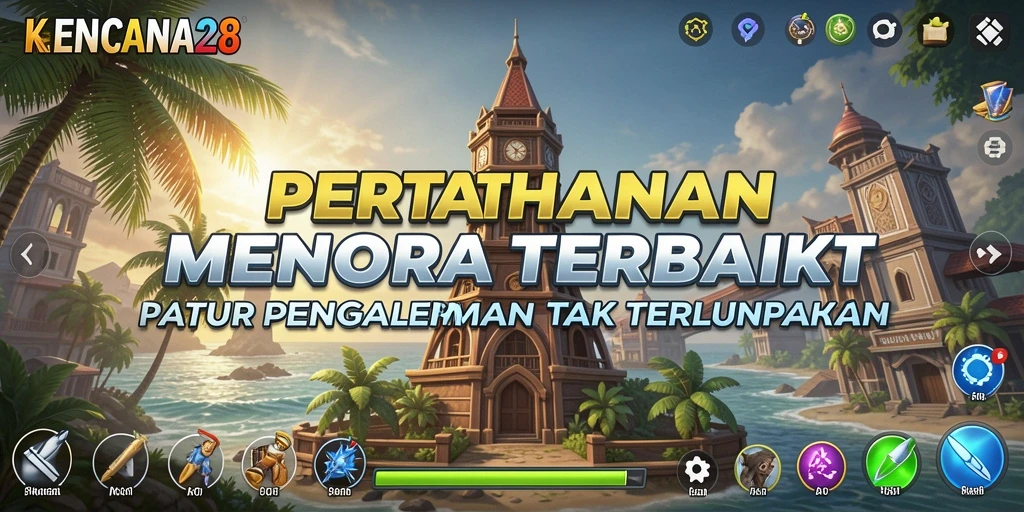 Screenshot KENCANA28 menampilkan aksi seru dalam permainan Tower Defense.