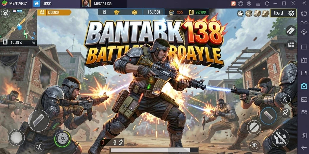 Tampilan menarik gameplay MENTARI138 dalam pertempuran Battle Royale.