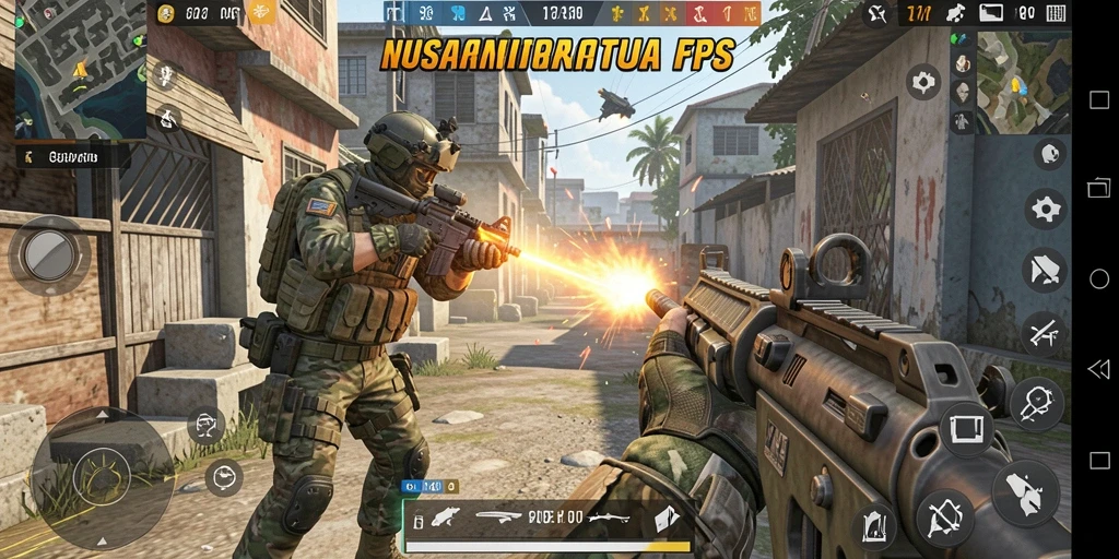 Gameplay mendebarkan di NUSANTARATOTO dengan aksi FPS intens.