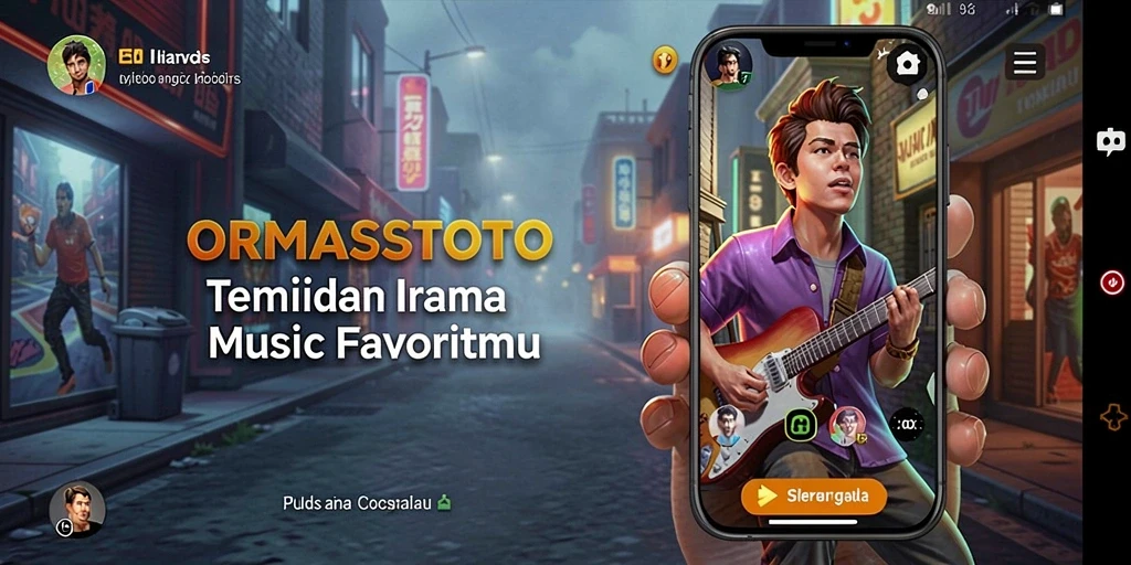 Tampilan gameplay ORMASSTOTO dengan berbagai pilihan lagu yang menarik.