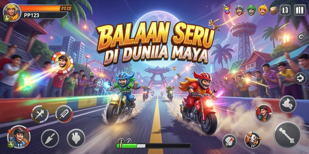 Tampilan gameplay balapan seru di PP123.