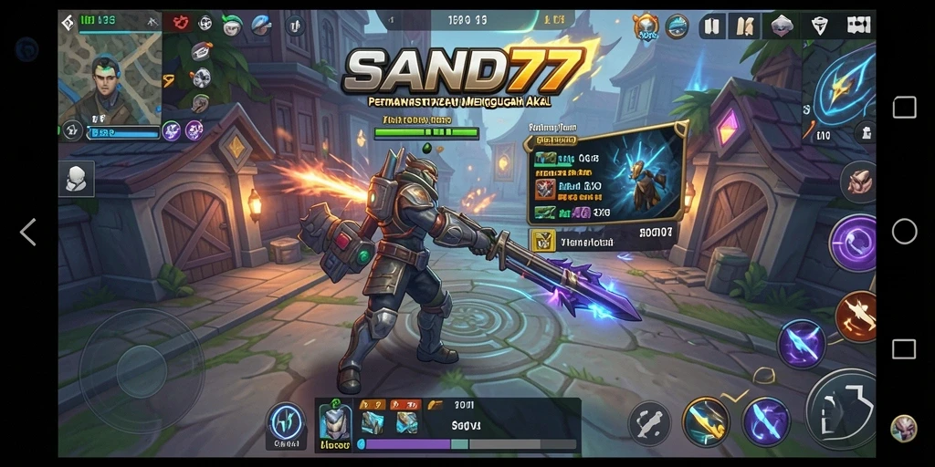 Tangkapan layar gameplay SAND77 yang penuh strategi dan tantangan.