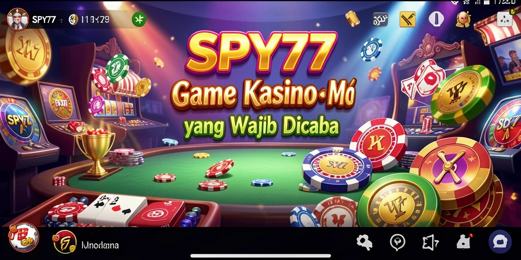 Tampilan gameplay SPY77 yang mendebarkan dan interaktif dalam kasino.