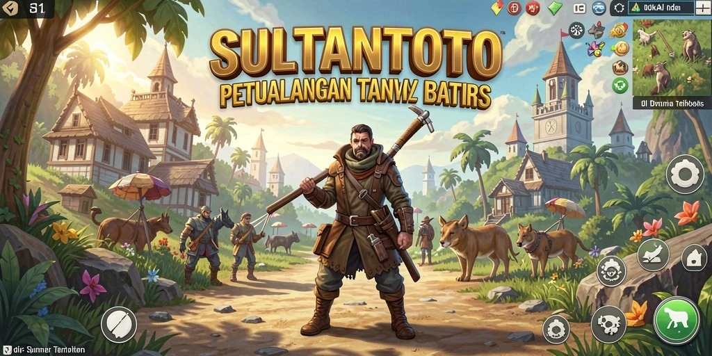 Screenshot SULTANTOTO menampilkan petualangan seru di dunia terbuka.
