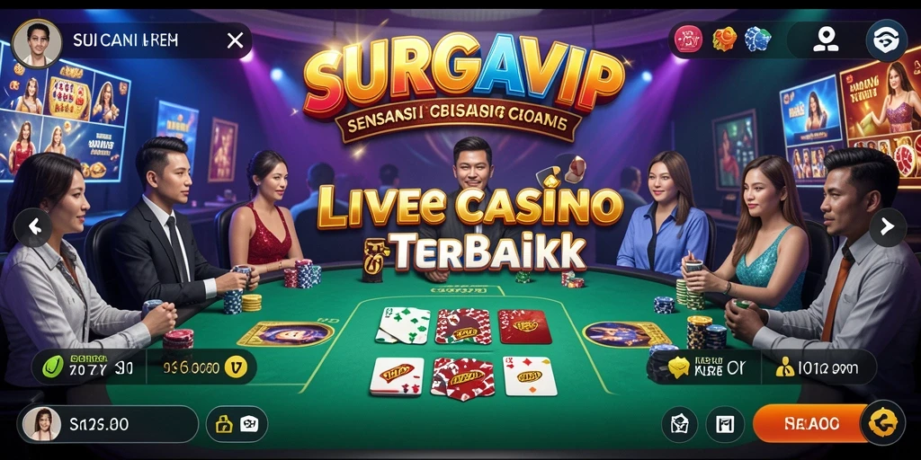 Tampilan gameplay seru dari SURGAVIP Live Casino yang mengasyikkan.