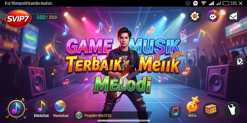 Tampilan dinamis dari gameplay SVIP7 yang penuh melodi.