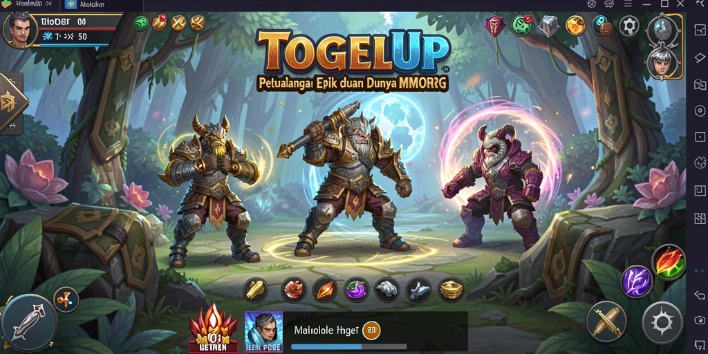 Screenshot TOGELUP menampilkan aksi mendebarkan dalam dunia MMORPG.