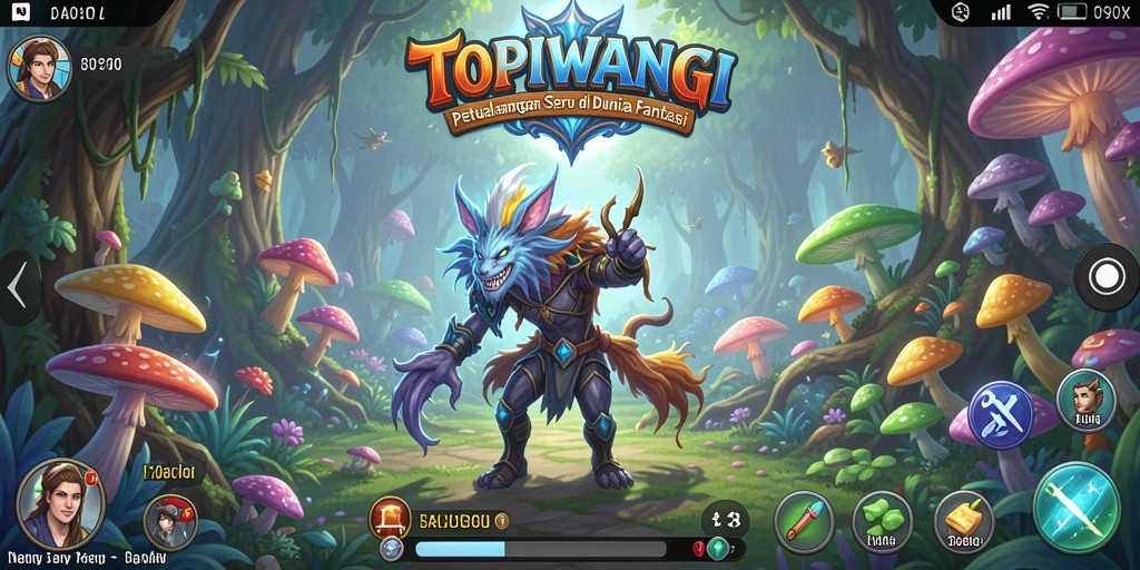 Gameplay seru dari TOPIWANGI di dunia petualangan yang memukau.