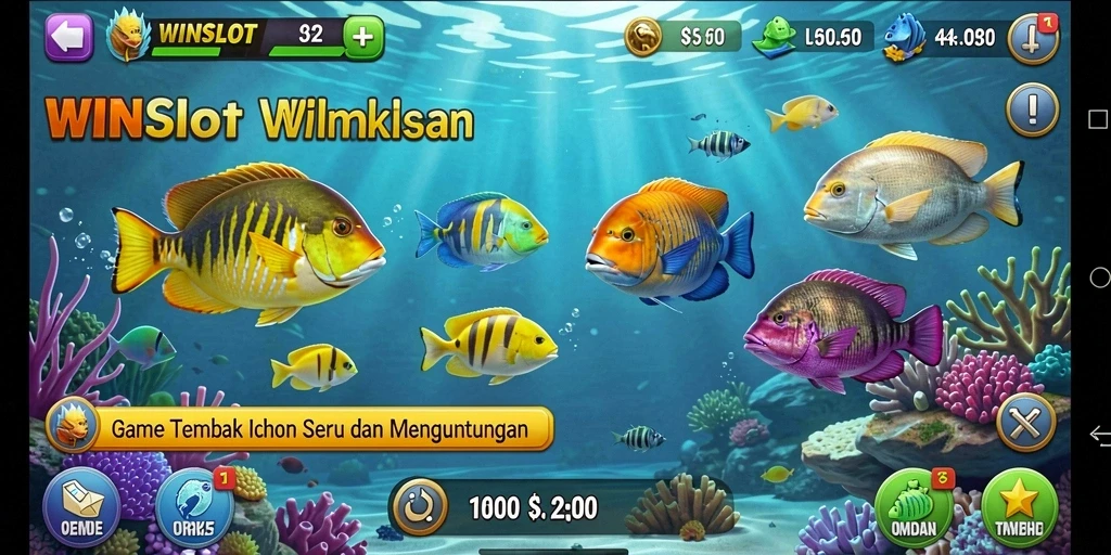 Tampilan gameplay seru WINSLOT saat menangkap ikan.